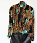 Veste chemise vintage 90  loose overside  L Mixte noir coton