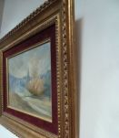 Huile sur bois, Morbihan J. Bechet-Ferber 1er G prix de Rome