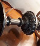 lampe acier patine avec globe crisal 36x15 