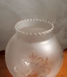 lampe acier patine avec globe crisal 36x15 