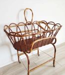 Couffin berceau rotin vintage