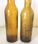 2 bouteilles Brasserie verre ambré