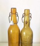 2 bouteilles Brasserie verre ambré