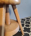 tabouret d'atelier en bois massif à vis