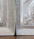 Grand plateau deco en aluminium martelé