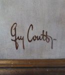 Huile sur toile "L'Etreinte" 76 x 92,5 cm signée Guy Couttin