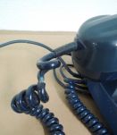 Téléphone bleu vintage