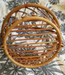 Panier rotin vintage