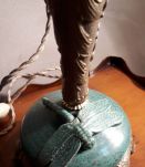 lampe art nouveau poterie  signee 