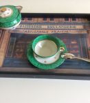 Plateau de service en bois style vintage