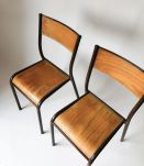 Chaise écolier vintage (8 disponibles)