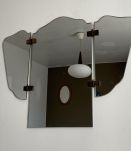 Miroir de barbier triptyque vintage. Période Art déco. 60x80