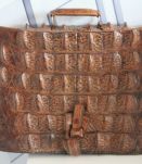 Porte document vintage des années 50, véritable crocodile,