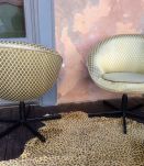 Lot de 2 fauteuils style vintage 