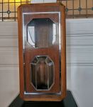 Vitrine horloge bois et verre 