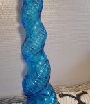 carafe bleue torsadée avec bouchon flamme