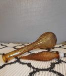 carafe italienne ambrée avecbouchon flamme