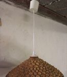 Suspension vintage en osier 