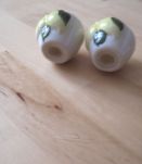 salière poivrière   en faïence  hauteur 5.50 cm