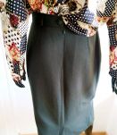 Jupe kaki vintage boutonnée