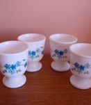 Lot coquetiers tasses à café ramequins arcopal Myosotis
