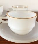 6 tasses à café Arcopal vintage années 70