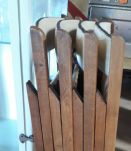 lot de 4 chaises pliante bois 1940 a 60 