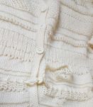 gilet en crochet blanc cassé 