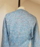 pull en laine  marron et bleu