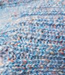 pull en laine  marron et bleu