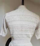 gilet en crochet beige