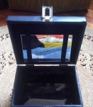 Vanity case vintage bleu marine