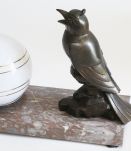 Lampe en marbre oiseau art deco