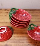 Lot 6x assiettes fraises