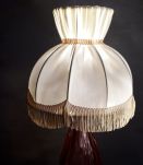 lampe  cristal murano verre soufflè  rose  Italie  magnifiqu