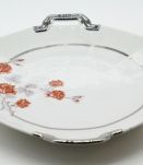 Plat en porcelaine roses