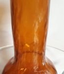 grand vase  en verre soufflè couleur caramel 39x14x11cm