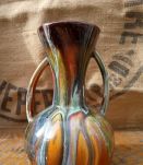 Vase à deux anses en céramique émaillée 