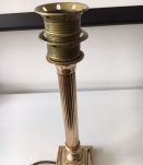 Lampe laiton doré ancienne milieu XXe