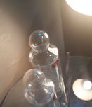 lot de 3  bonbonnieres  ou pots en verre  (durobor)  belgiqu