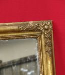 Miroir de cheminée doré fleuri ancien