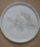 Plat a tarte porcelaine Limoges fougeres