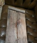 portemanteau mural   1960 patere acier brut sur bois (sapin)