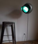 lampadaire vintage ancien feu tricolore (vert) des usa 