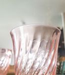 Lot de 6 Verres à Vin rouge à dépression rose ROSALINE Arcor