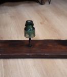 porte manteau mural de type industriel 65x14cm sur platine b