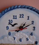 Horloge murale  vintage déco bord de mer en relief