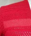 gilet en crochet rouge 