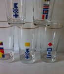 Lot de 6 verres vintage Mobil