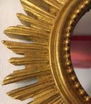 Miroir soleil bois 1950’s 20cm